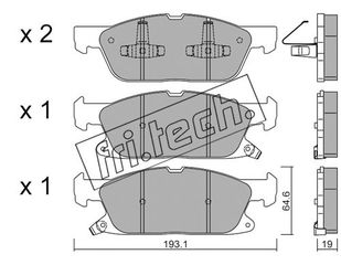 ΤΑΚ. FORD GALAXY 1.5,2.0 EcoBoost 15> \"E\" FRITECH fri.tech. 1117.0