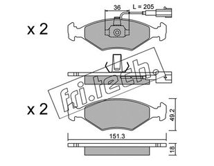 ΤΑΚ. FIAT SIENA 1.4   FRITECH \"E\" fri.tech. 282.0