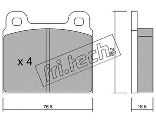 ΤΑΚ. VW TRANSPOTER -85  FRITECH \"E\" fri.tech. 080.0