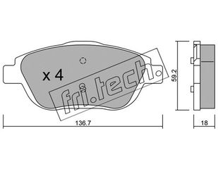 ΤΑΚ. CITROEN C3 PICASSO,DS3 1.6 16V 09- \"E\" FRITECH fri.tech. 869.0