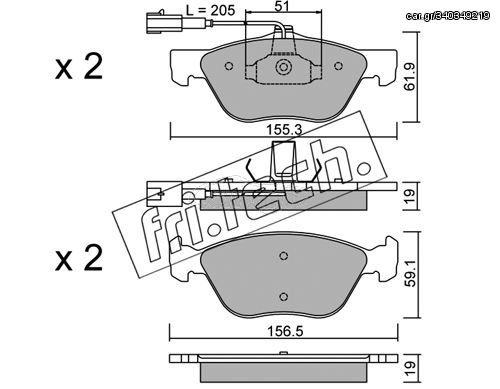 ΤΑΚ. ALFA ROMEO 166I 2.0 T.S 16V-LANCIA KAPPA -03 \"E\"  FRITECH fri.tech. 085.1