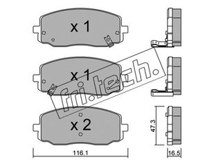 ΤΑΚ. KIA PICANTO HYUNDAI I10  \"E\"  FRITECH fri.tech. 645.0