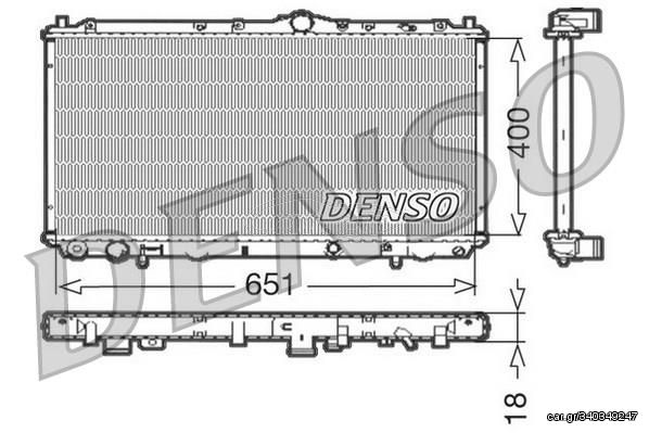 ΨΥΓΕΙΟ ΝΕΡΟΥ MITSUBISHI CARISMA 1.6 <06 400X651X18 DENSO DENSO DRM33061