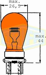 ΛΑΜΠΑ ΚΑΡΥΔΙ 12V PΥ27/7W ΠΟΡΤΟΚ \"W2,5x16q\" TRIFA TRIFA 83327