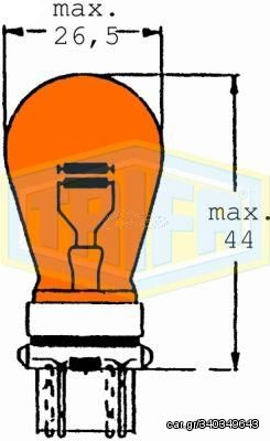 ΛΑΜΠΑ ΚΑΡΥΔΙ 12V PΥ27/7W ΠΟΡΤΟΚ \"W2,5x16q\" TRIFA TRIFA 83327