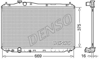 ΨΥΓΕΙΟ ΝΕΡΟΥ HONDA CIVIC IX 1.8 12> 375X691X16  DENSO DENSO DRM40042