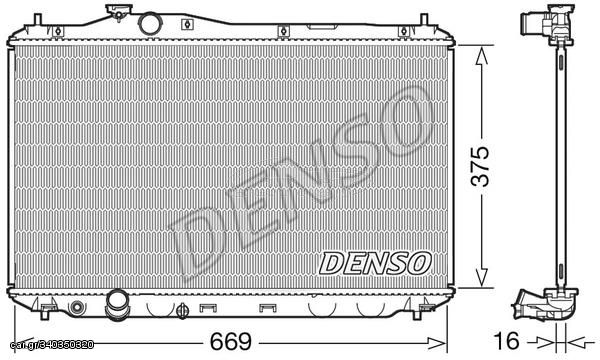 ΨΥΓΕΙΟ ΝΕΡΟΥ HONDA CIVIC IX 1.8 12> 375X691X16  DENSO DENSO DRM40042