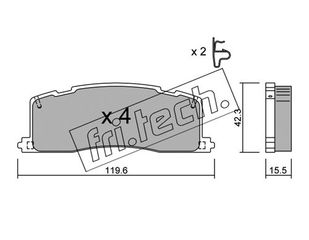 ΤΑΚ. TOYOTA PREVIA 2.4 & 4WD -00  \"O\"  FRITECH fri.tech. 441.0