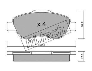 ΤΑΚ. FIAT PANDA 1.2 4X4    \"E\"  FRITECH fri.tech. 654.0