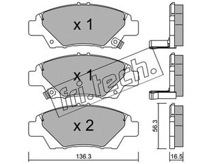 ΤΑΚ. HONDA INSIGHT 1.3,JAZZ III 1.2,14 09- \"E\" FRITECH fri.tech. 882.0