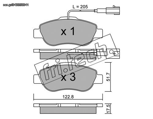 ΤΑΚ. FIAT 500         FRITECH \"E\" fri.tech. 654.1