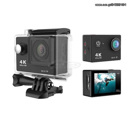 4K ULTRA HD Action Camera Αδιάβροχη με WiFi σε Μαύρο χρώμα 10229