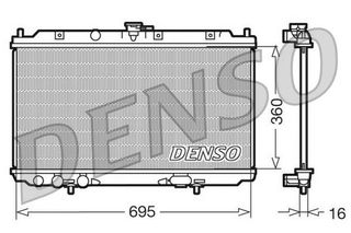 ΨΥΓΕΙΟ ΝΕΡΟΥ NISSAN ALMERA (N16) 1.5 <06 695X360X16 DENSO DENSO DRM46012