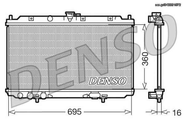 ΨΥΓΕΙΟ ΝΕΡΟΥ NISSAN ALMERA (N16) 1.5 <06 695X360X16 DENSO DENSO DRM46012