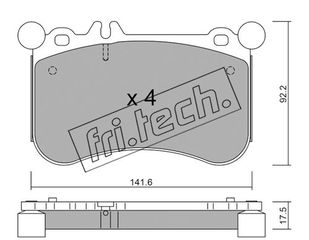 ΤΑΚ. MERCEDES E-CLASS (W212) E 500 11> \"Ε\" FRITECH fri.tech. 1133.0