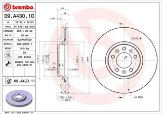 ΔΙΣΚ. PEUG. EXPERT 2.0I-CITR. JUMPY-FIAT SCUDO (304*28) BRECO BS 8761