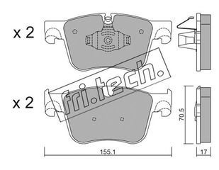 ΤΑΚ. PEUGEOT 5008 II-OPEL GRANDLAND 1.2 17>\"Ε\" FRITECH fri.tech. 1001.1