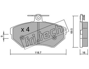 ΤΑΚ. SEAT-VW   16χιλ.    FRITECH \"E\" fri.tech. 224.1