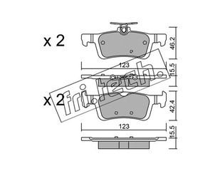 ΤΑΚΑΚΙΑ-PSA 308 II(LB…PH) 1.2 THP 13-21 (REAR) fri.tech. 1002.0