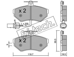 ΤΑΚ. AUDI-VW  19χιλ.   FRITECH \"E\" fri.tech. 224.2