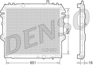 ΨΥΓΕΙΟ ΝΕΡΟΥ TOYOTA HILUX VII 2.5D <15 651X525X16 DENSO DENSO DRM50069