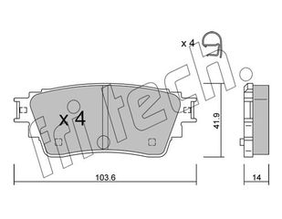 ΤΑΚΑΚΙΑ(REAR)-MITSUBISHI ECLIPSE CROSS(GK) 1.5 17- fri.tech. 1160.0