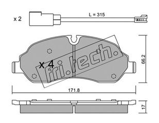 ΤΑΚ. FORD TRANSIT 2.2 TDCI 12> \"E\" FRITECH fri.tech. 1056.0