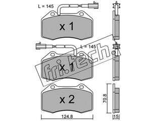 ΤΑΚ. ALFA 4C,MITO-FIAT 500,PUNTO EVO 09- \"E\"  FRITECH fri.tech. 667.2