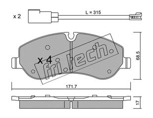 ΤΑΚ. FORD TRANSIT 2.2 TDGI 12>   \"Ε\" FRITECH fri.tech. 1006.0