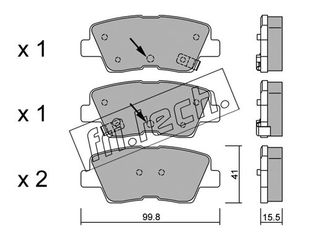 ΤΑΚΑΚΙΑ-KIA CEED(JD) 1.6 CRDI 12-18 (REAR) fri.tech. 9031