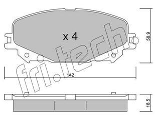 ΤΑΚ. RENAULT MEGANE IV 1.6 15> \"E\"  FRITECH fri.tech. 1176.0