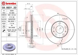 ΔΙΣΚ. FIAT DUCATO 2.0  (280*24) BRECO BS 8865