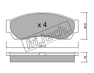 ΤΑΚ. TATA INDICA,INDICO 1.4 03- \"E\" FRITECH fri.tech. 913.0