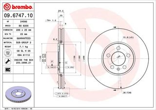 ΔΙΣΚ. VW GOLF III,PASSAT,VENTO 2.0,2.8 VR6 (288*25) BRECO BS 8200