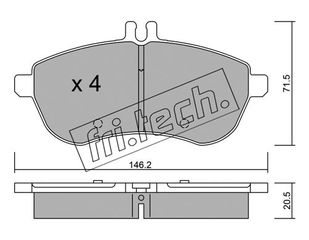 ΤΑΚ. MERCEDES C-E CLASS 07- \"E\"  FRITECH fri.tech. 681.0