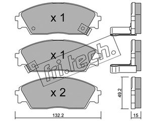 ΚΑΤΑΡΓΗΘΗΚΕ,ΤΑΚ. HONDA CIVIC 87-91  FRITECH \"E\" fri.tech. 245.1