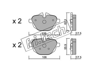 ΤΑΚ. BMW 5 (F10,F18),X3 (F25) 11- \"E\"  FRITECH fri.tech. 938.0