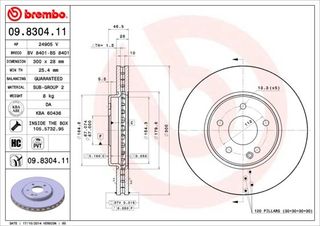 ΔΙΣΚ.Μ/S E CLASS W210 (300*28) BRECO BV 8401