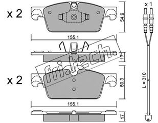 ΤΑΚ. PEUGEOT 508 I 1.6 VTI <18 \"E\" ΓΙΑ ΔΙΑΜΕΤΡΟ ΔΙΣΚ/ΝΟΥ 285mm fri.tech. 934.0W