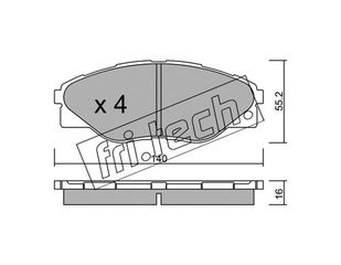 ΤΑΚ. TOYOTA HILUΧ VII 2.5D <15 \"E\"  FRITECH fri.tech. 952.0