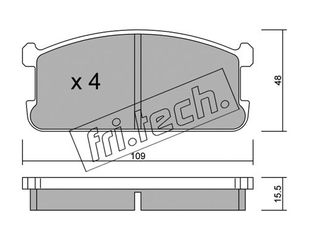 ΤΑΚ. MITSUBISHI LANCER -83 \"E\" fri.tech. 496.0