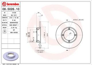 ΔΙΣΚ. SUZUKI ALTO-SWIFT (215*10) BRECO BS 7371