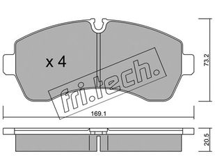 ΤΑΚ. MERCEDES SPRINTER 4T,5T,6T 06-  FRITECH \"E\" fri.tech. 689.0