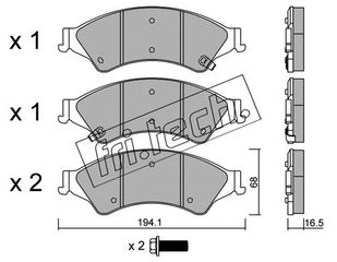 ΤΑΚΑΚΙΑ-FORD RANGER(TKE) 2.0 ECOBLUE 18- (FRONT) fri.tech. 987.0