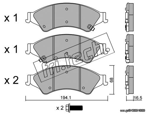 ΤΑΚΑΚΙΑ-FORD RANGER(TKE) 2.0 ECOBLUE 18- (FRONT) fri.tech. 987.0