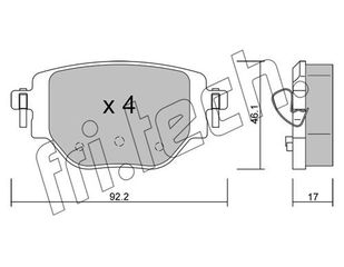 ΤΑΚ. OPEL CORSA F-PEUGEOT 2008 II 1.2 19> \"O\" fri.tech. 1246.0