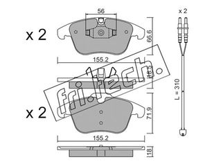 ΤΑΚ. CITROEN C5-PEUGEOT 508 1.6 THP,1.8,2.0 10-   FRITECH \"E\" fri.tech. 691.5W