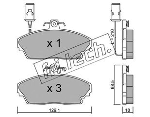 ΤΑΚ. HONDA LEGEND,ROVER 800  \"E\" FRITECH fri.tech. 705.0