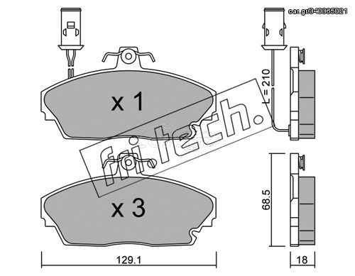 ΤΑΚ. HONDA LEGEND,ROVER 800  \"E\" FRITECH fri.tech. 705.0