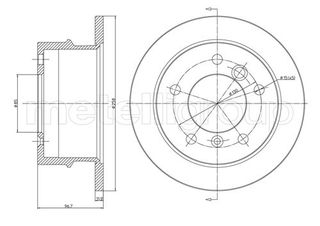 ΔΙΣΚ. MERC. SPRINTER 2.8 -01 ΠΙΣΩ (258*12) fri.tech. BD0216
